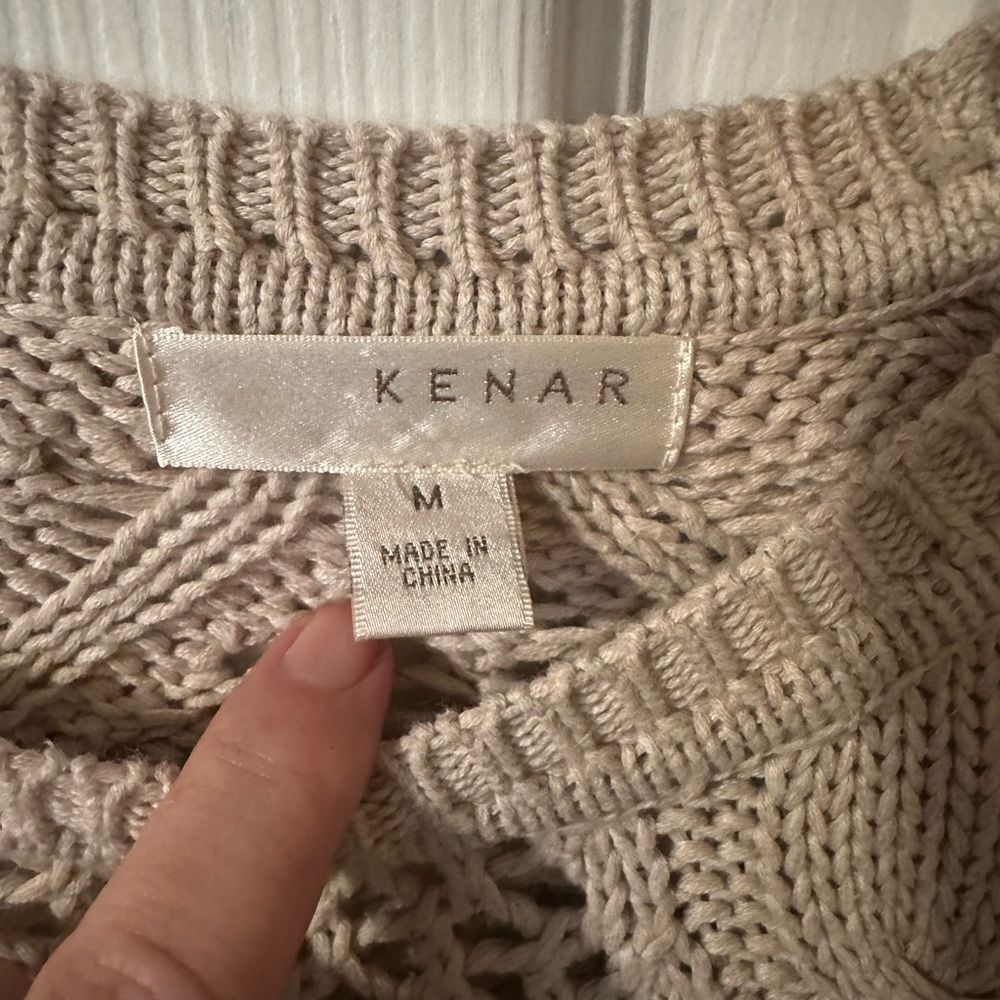 Kenar Crochet Cardigan Style Sweater - Medium Pull Over Sweater